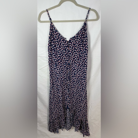 Rails Frida Pink Poms Floral Button Front Midi Dress Small - Picture 2 of 8